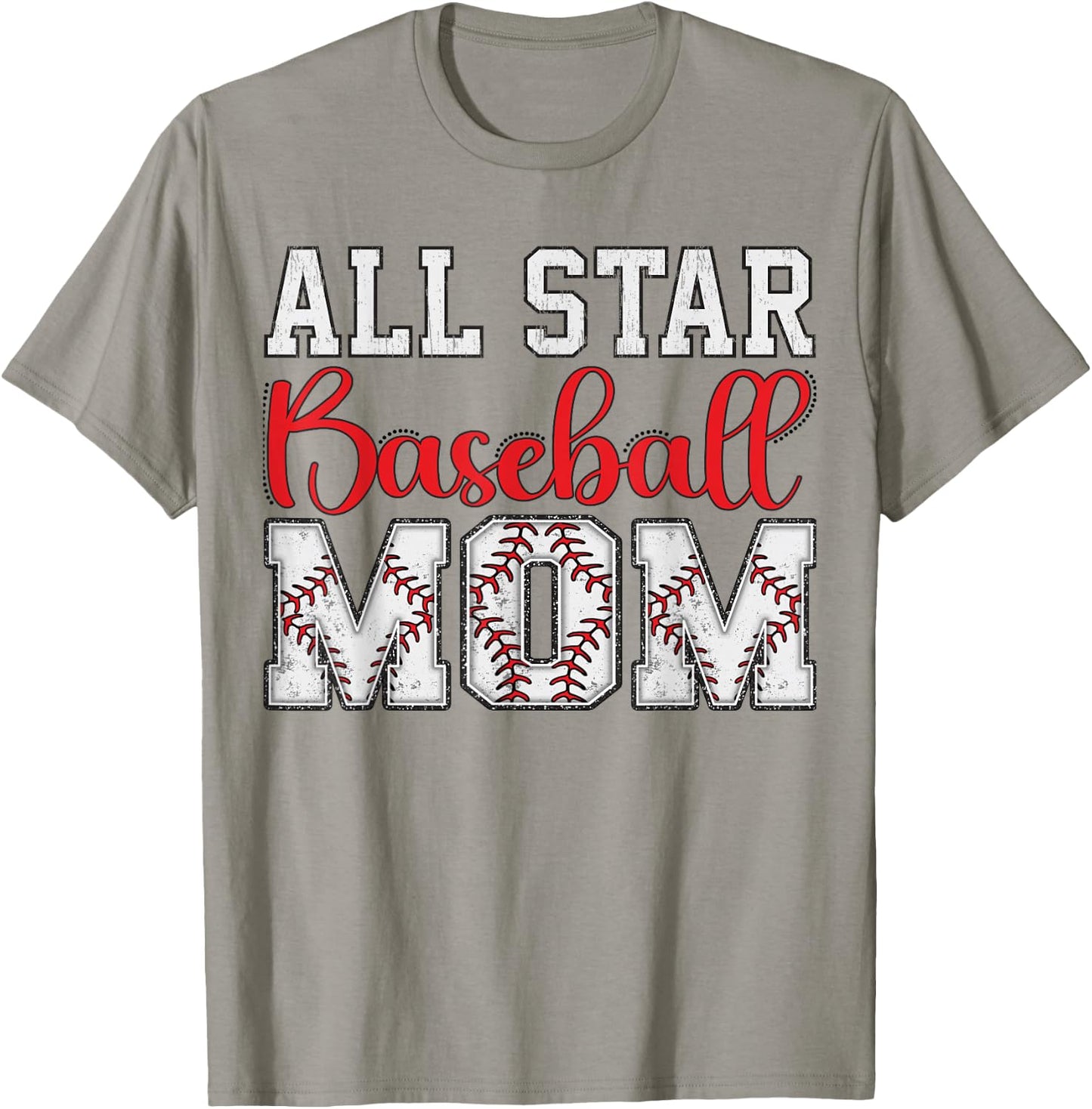 All Star Baseball Mom T-Shirt - T-Shirt | Sand