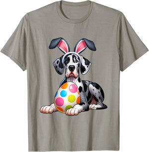 Great Dane Lovers Easter Egg Eggs Bunny Rabbits Rabbit T-Shirt - T-Shirt | Sand