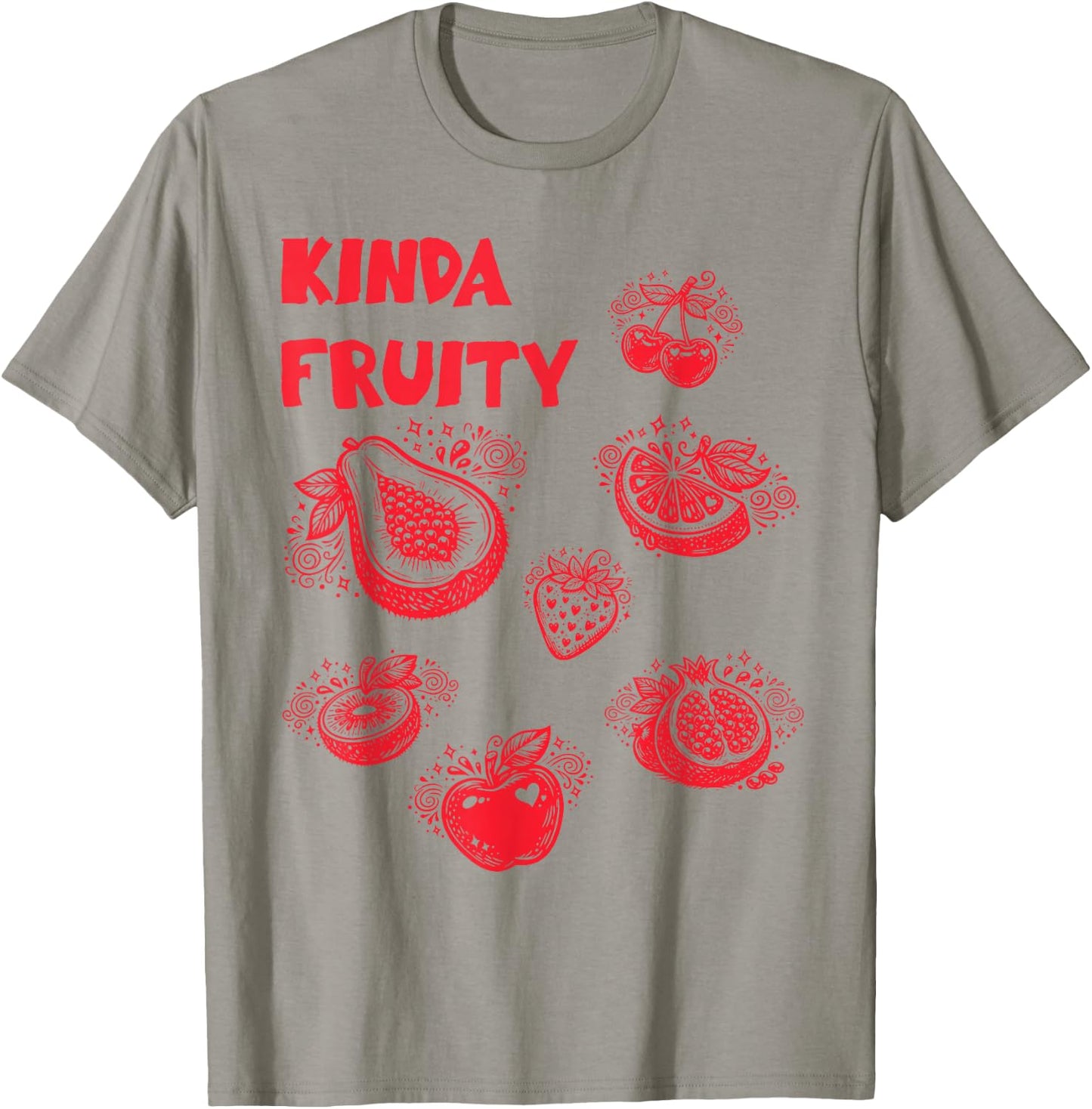Kinda Fruity Y2K Subtle Way 90s LGBTQ Pride Meme T-Shirt - T-Shirt | Sand