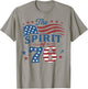 Retro The Spirit of 76 American Flag USA Fourth of July T-Shirt - T-Shirt | Sand