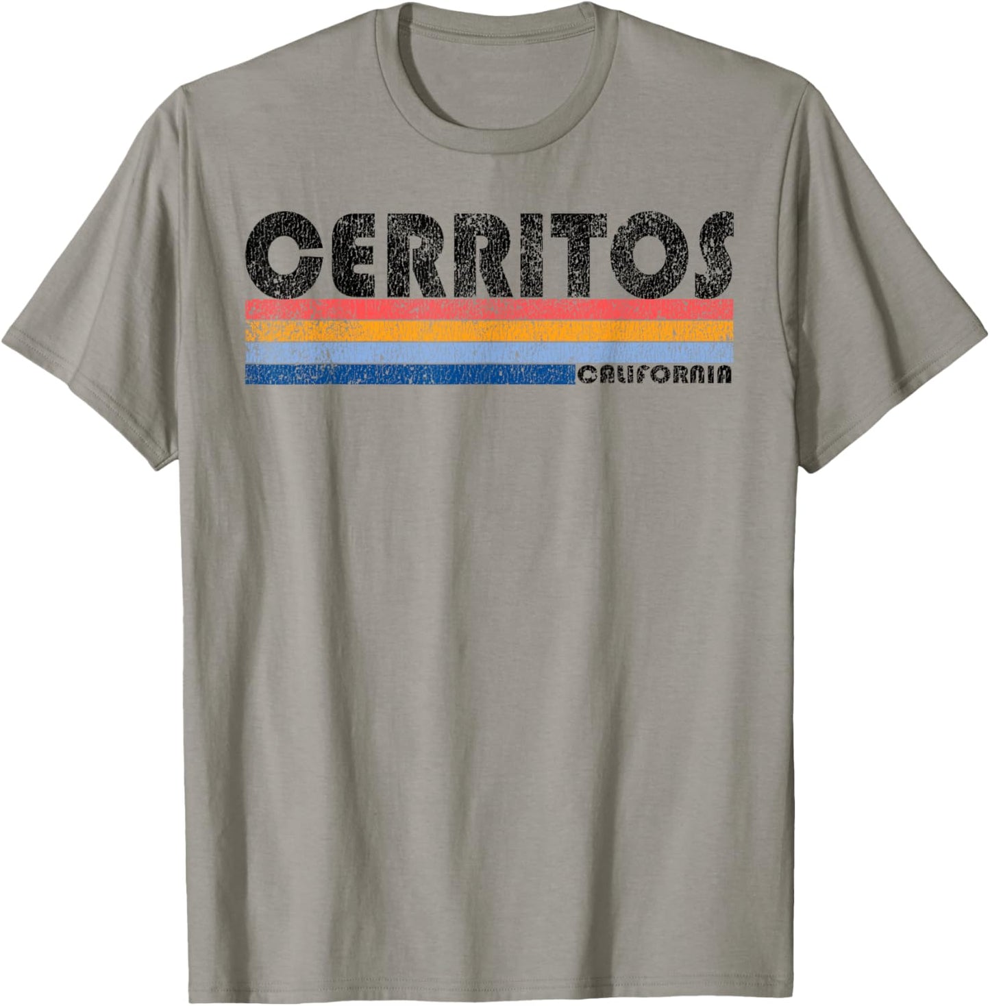 Vintage 1980s Style Cerritos California T-Shirt - T-Shirt | Sand