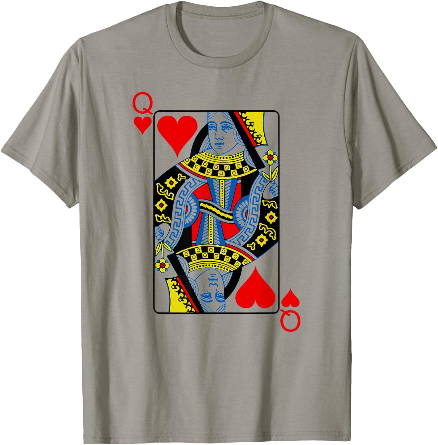 Playing Card Queen Of Hearts I Heart Lady , White, s T-Shirt - T-Shirt | Sand