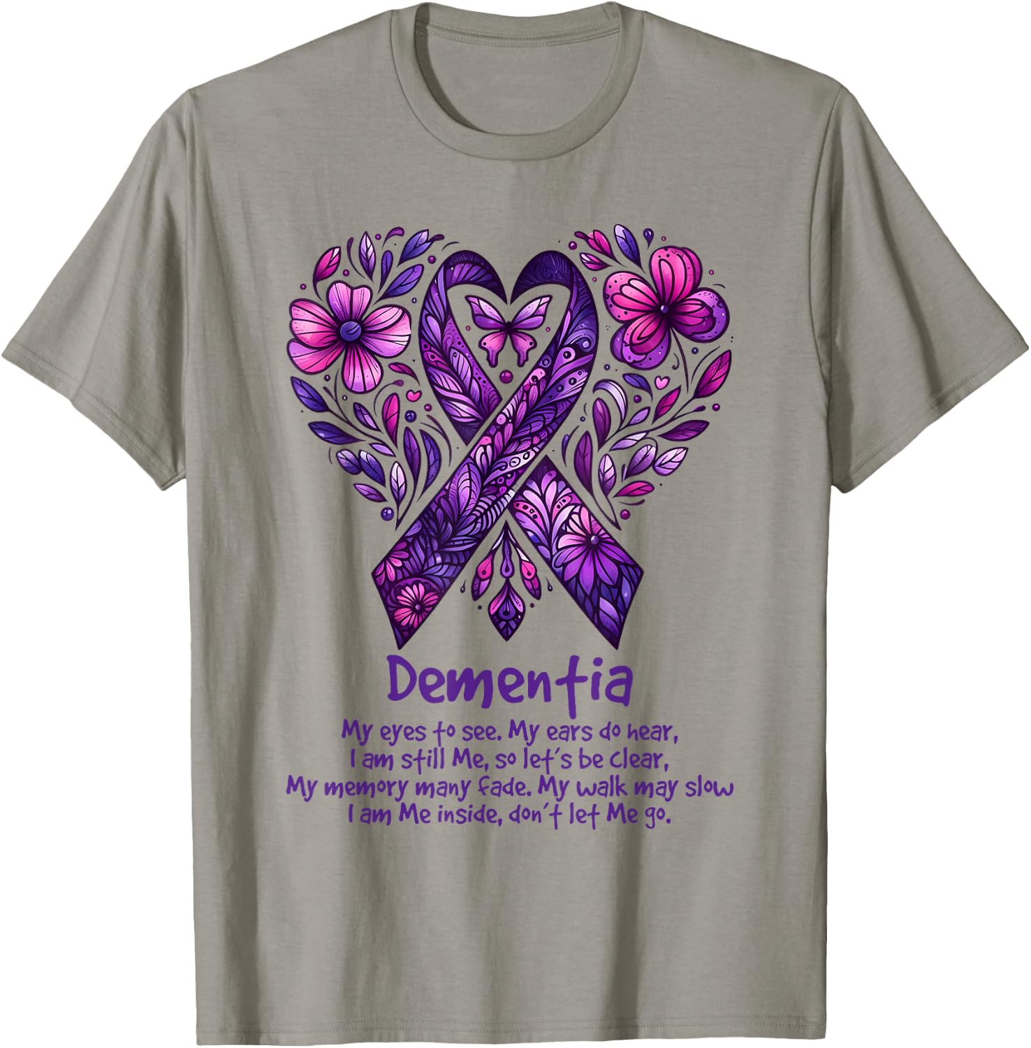 Wear Purple Alzheimer's Awareness Dementia T-Shirt - T-Shirt | Sand