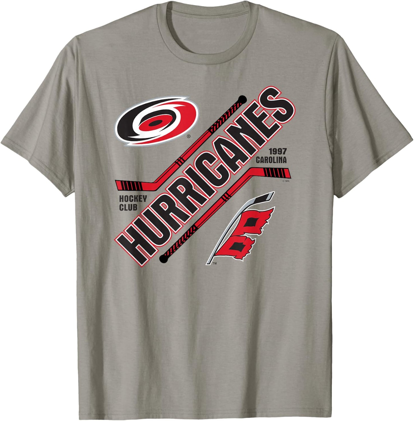 Carolina Hurricanes Force Heather Gray Officially Licensed T-Shirt - T-Shirt | Sand