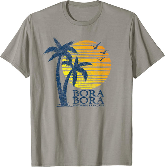 Bora Bora French Polynesia Beach Sunset Souvenir T-Shirt - T-Shirt | Sand