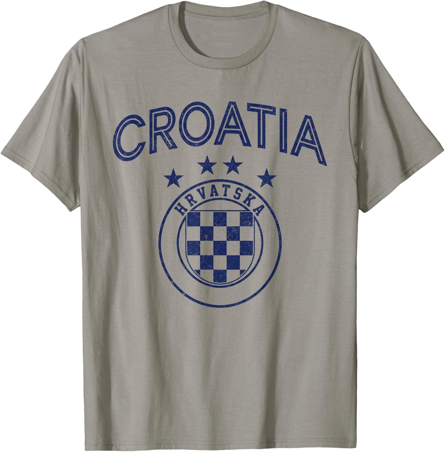 Croatia Hrvatska Flag Zagreb Croatian Jersey Retro T-Shirt - T-Shirt | Sand