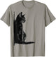 Katze Abstrakte Zeichnung Kunst Tier Illustration Grafik Katze T-Shirt - T-Shirt | Sand