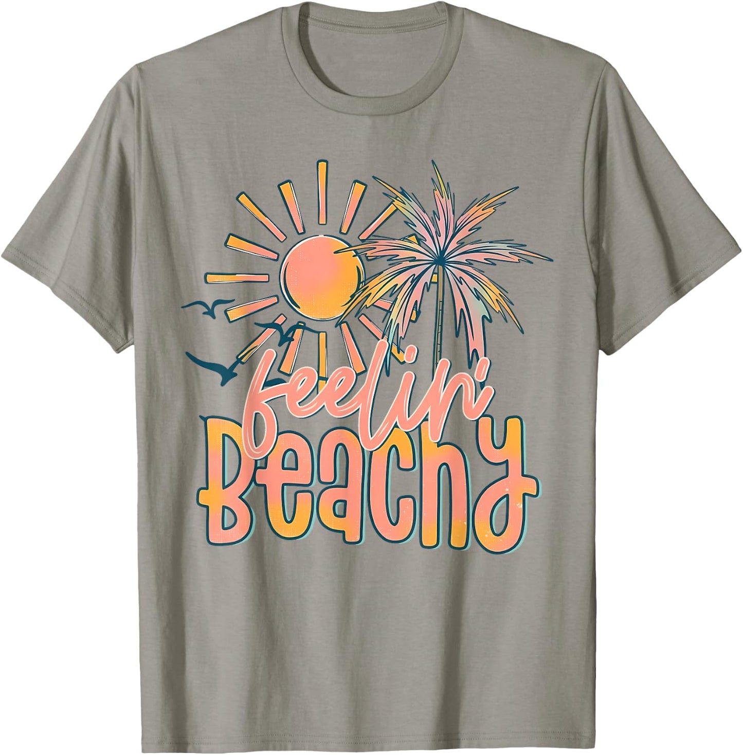 Retro Feeling Beachy Tropical Sunset Summer Vacation Trip T-Shirt - T-Shirt | Sand