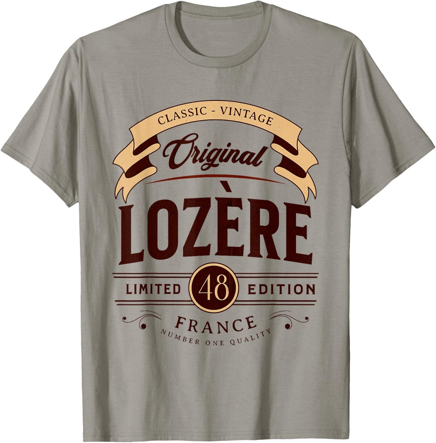 Vintage Lozère France , grey, S T-Shirt - T-Shirt | Sand