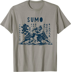 Wrestling Sumo Vintage Japan Osaka Japanese Wrestler , grey, S T-Shirt - T-Shirt | Sand