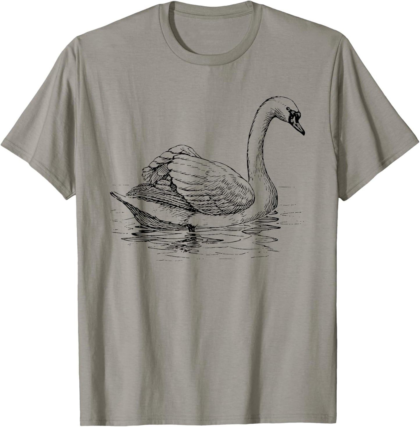 Vintage Illustration of a Swan T-Shirt - T-Shirt | Sand