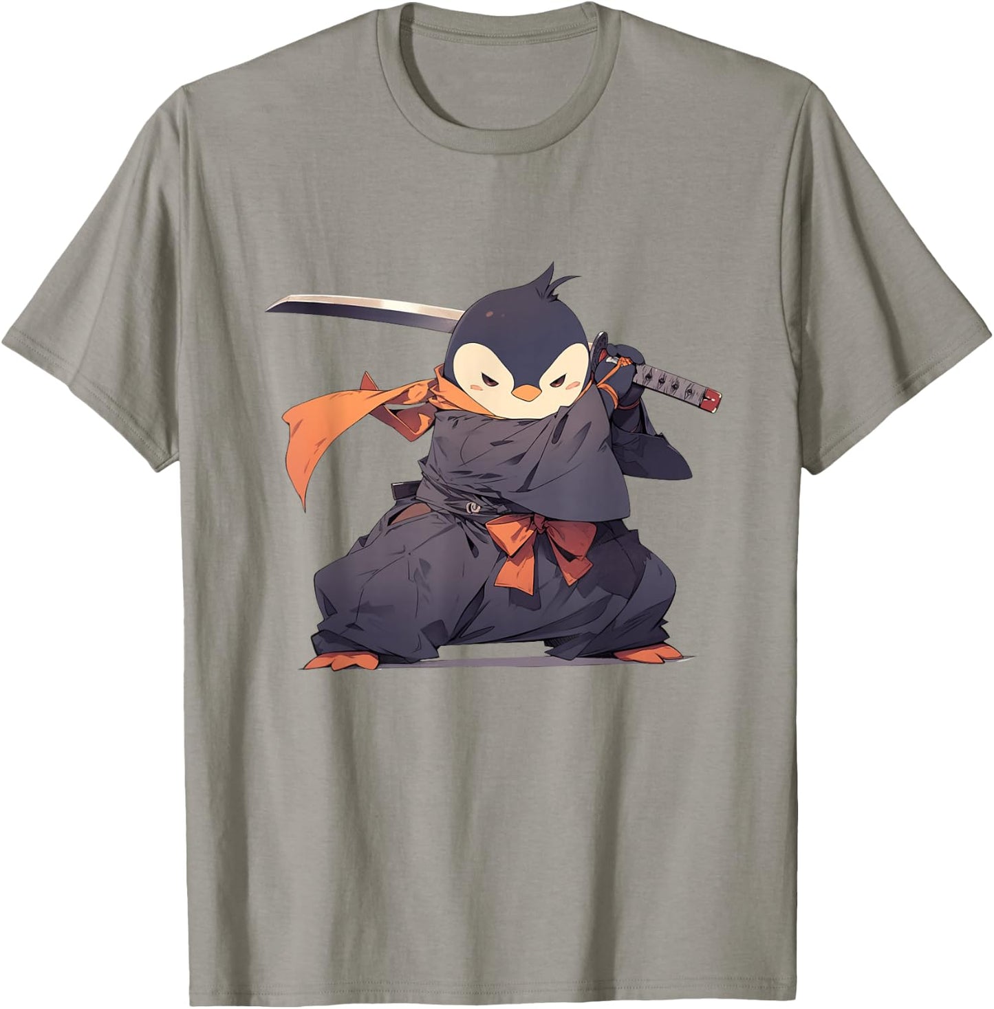 Penguin Ninja - Penguin Japanese T-Shirt - T-Shirt | Sand