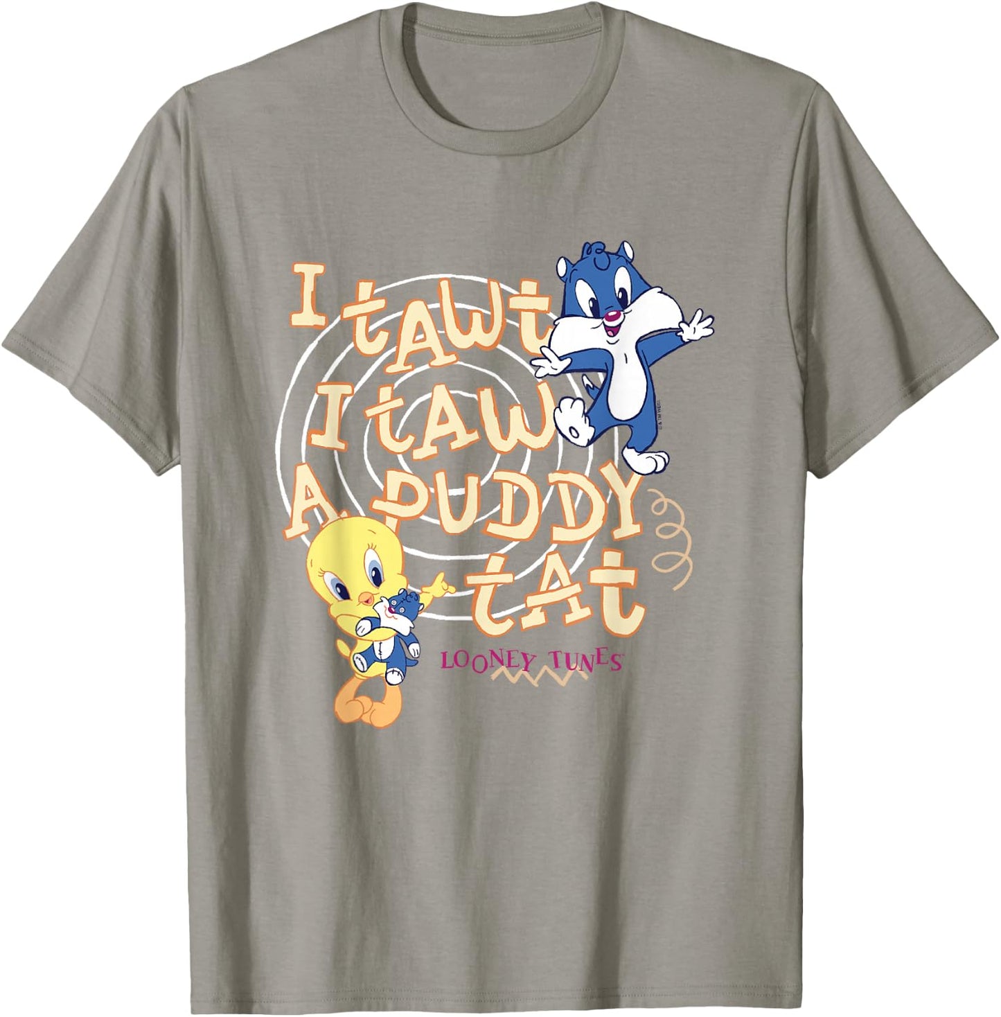 Looney Tunes I Tawt I TAW A Puddy Tat Baby Tweety Sylvester T-Shirt - T-Shirt | Sand