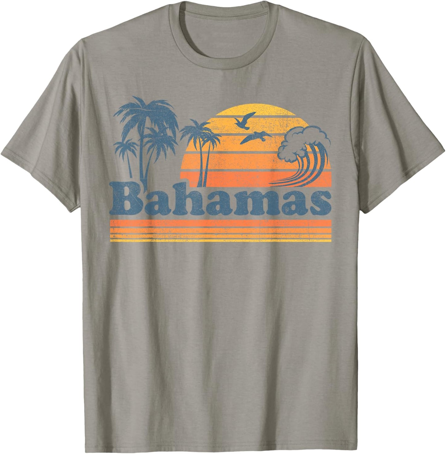 Bahamas Beach Summer Vacation Sunset Vintage 70's Retro T-Shirt - T-Shirt | Sand