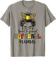 Loud and proud softball Nana messy bun leopard women T-Shirt - T-Shirt | Sand