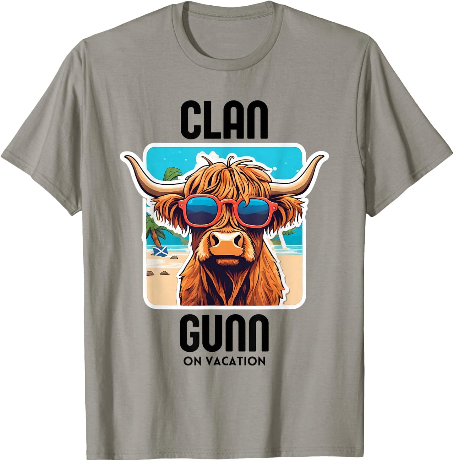 Gunn Clan Vacation Scottish Family Name Party T-Shirt - T-Shirt | Sand