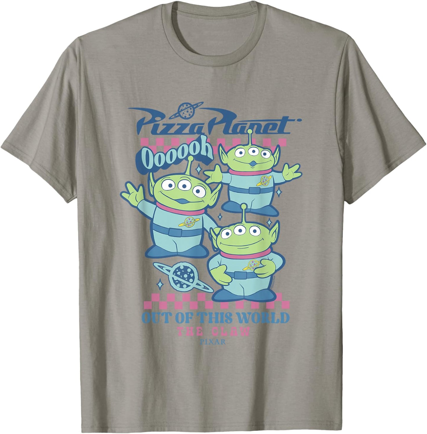Disney Pixar Toy Story Pizza Planet Aliens The Claw Retro T-Shirt - T-Shirt | Sand
