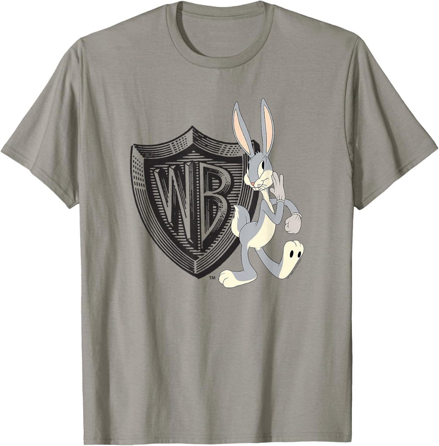 WB100 Looney Tunes Bugs Bunny Vintage Warner Bros. Logo T-Shirt - T-Shirt | Sand