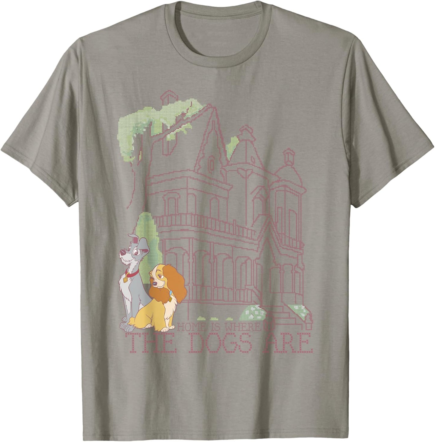 Disney Lady and The Tramp Home is Where The Dogs are T-Shirt - T-Shirt | Sand