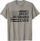 Best Husband Ever Black Vintage USA Flag Father's Day T-Shirt - T-Shirt | Sand