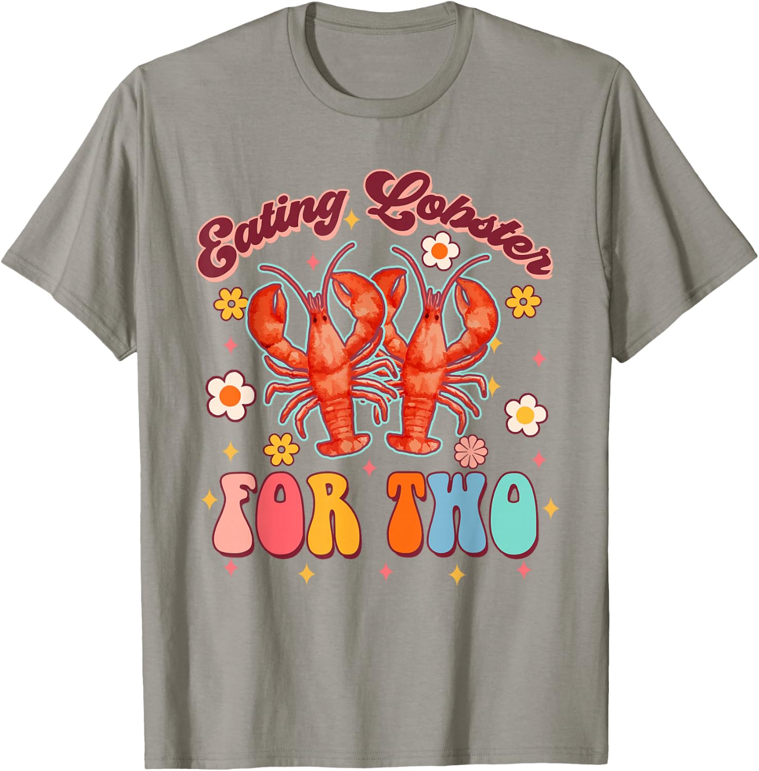Funny Pregnancy Announcement Seafood Eating Lobster For Two T-Shirt - T-Shirt | Sand
