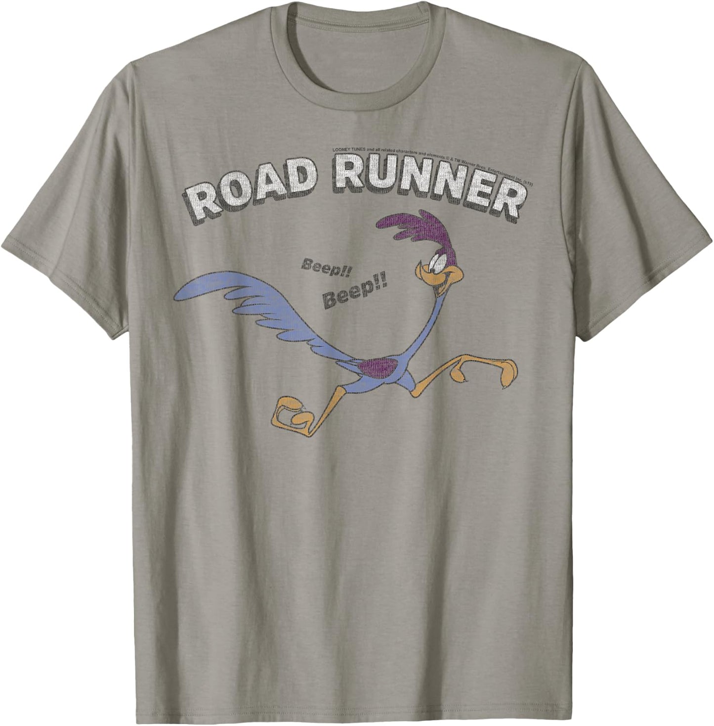 Looney Tunes Road Runner Distressed Portrait Small T-Shirt - T-Shirt | Sand