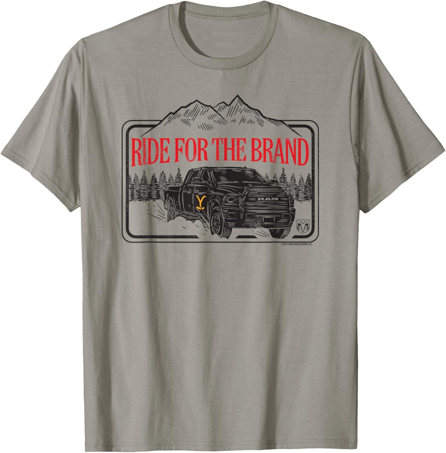Yellowstone x Ram Trucks Ride , gray T-Shirt - T-Shirt | Sand