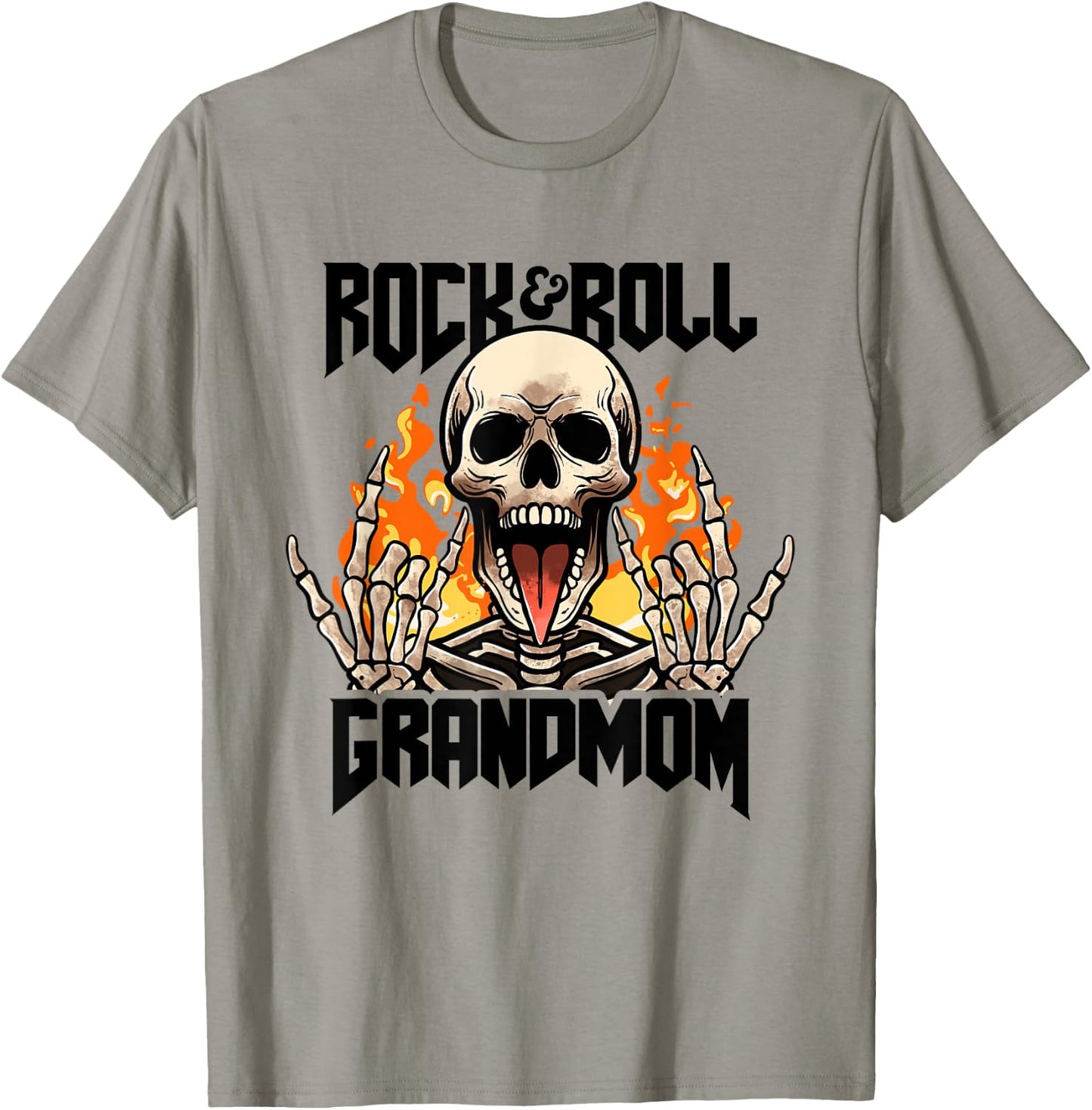 Rock And Roll Grandmom Vintage Retro Rock & Roll Rock Concert T-Shirt - T-Shirt | Sand