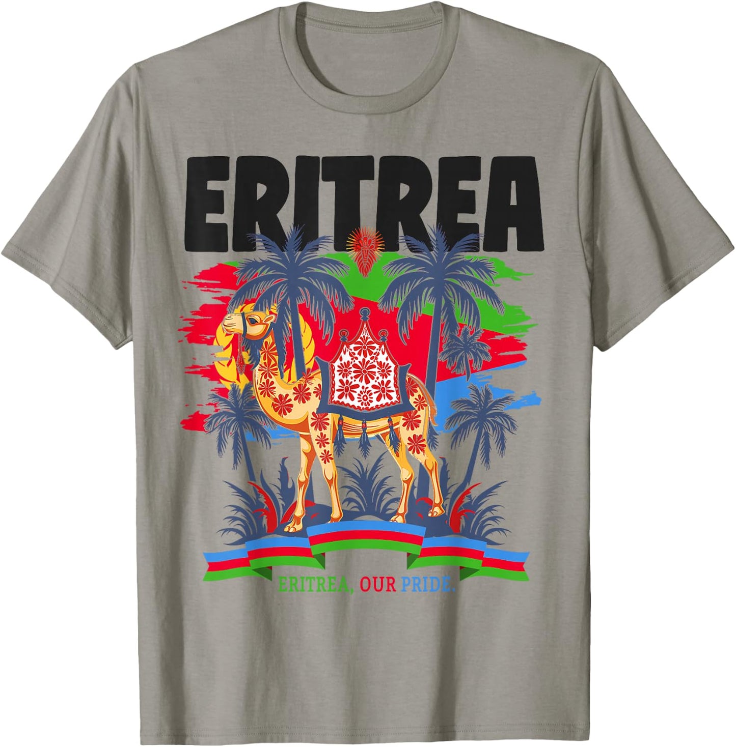 Eritrean Flag Outfit Ideas for Children & Camel Eritrean Flag T-Shirt - T-Shirt | Sand