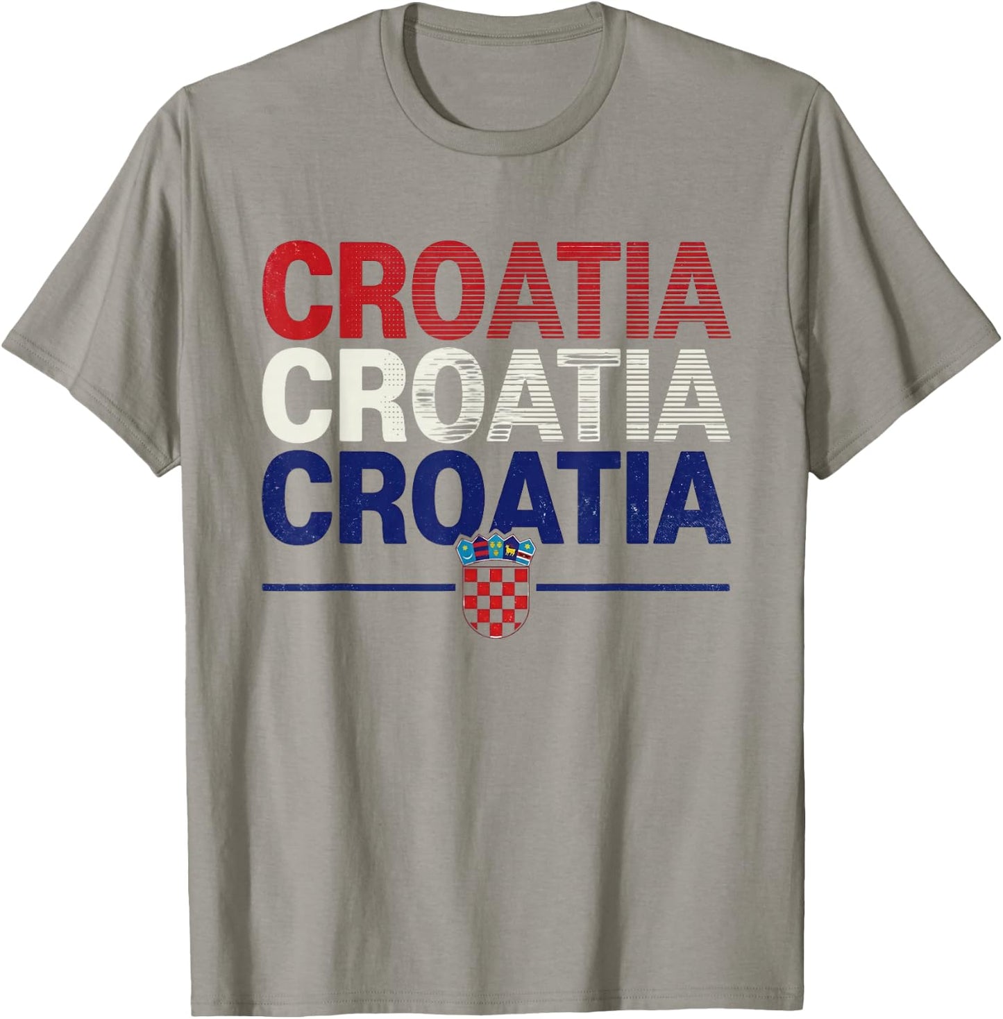 Croatia Hrvatska Flag Zagreb Croatian Jersey Retro T-Shirt - T-Shirt | Sand