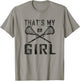 Vintage LAX That's My Girl Lacrosse Mom #28 T-Shirt - T-Shirt | Sand