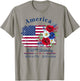 Floral Birthday 250th Anniversary USA Women Girl T-Shirt - T-Shirt | Sand