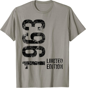 63. Geburtstag Mann Frau 63 Jahre 1963 Geburtstags T-Shirt - T-Shirt | Sand