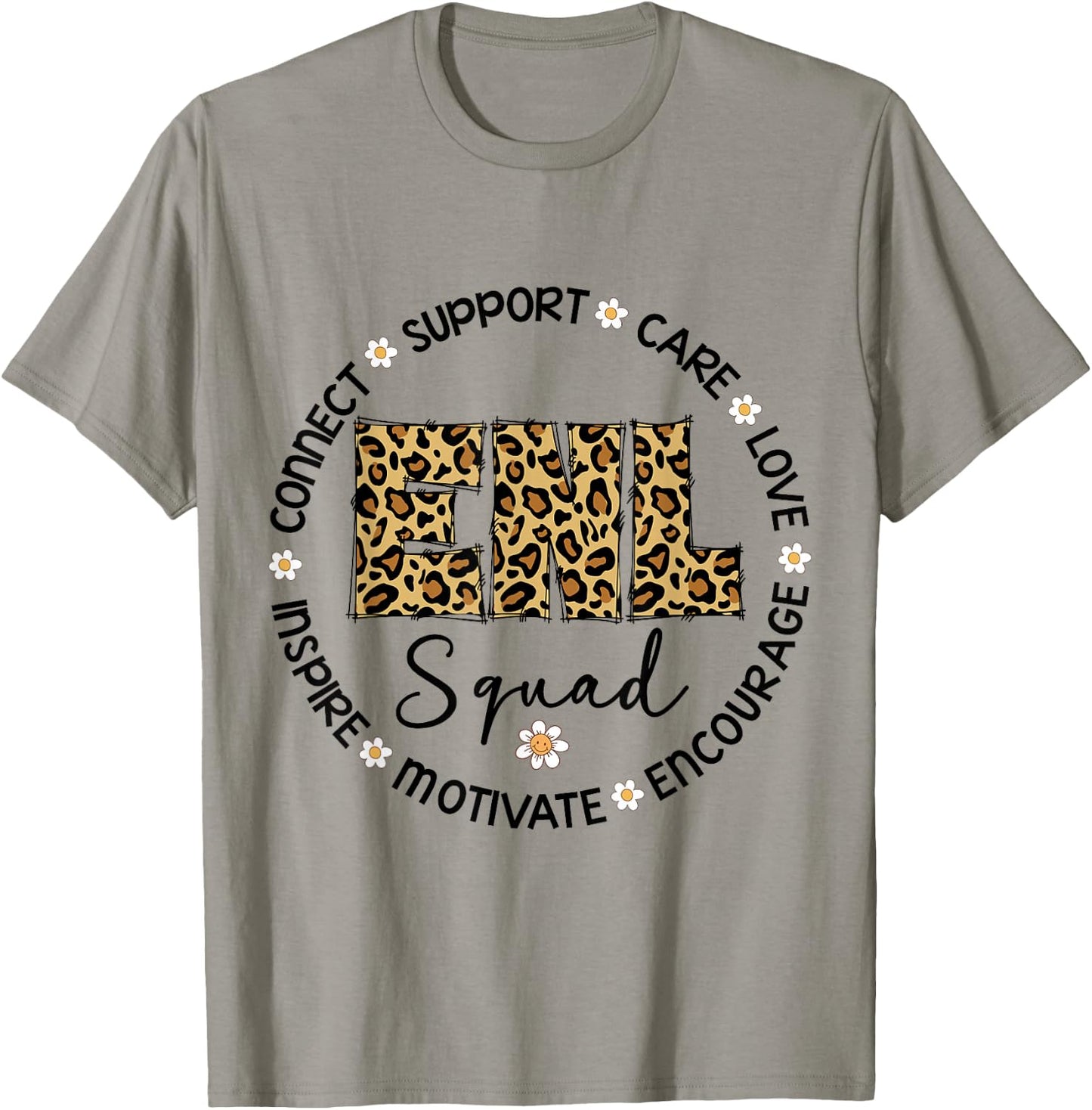 Leopard ENL Squad Appreciation Week back to school T-Shirt - T-Shirt | Sand