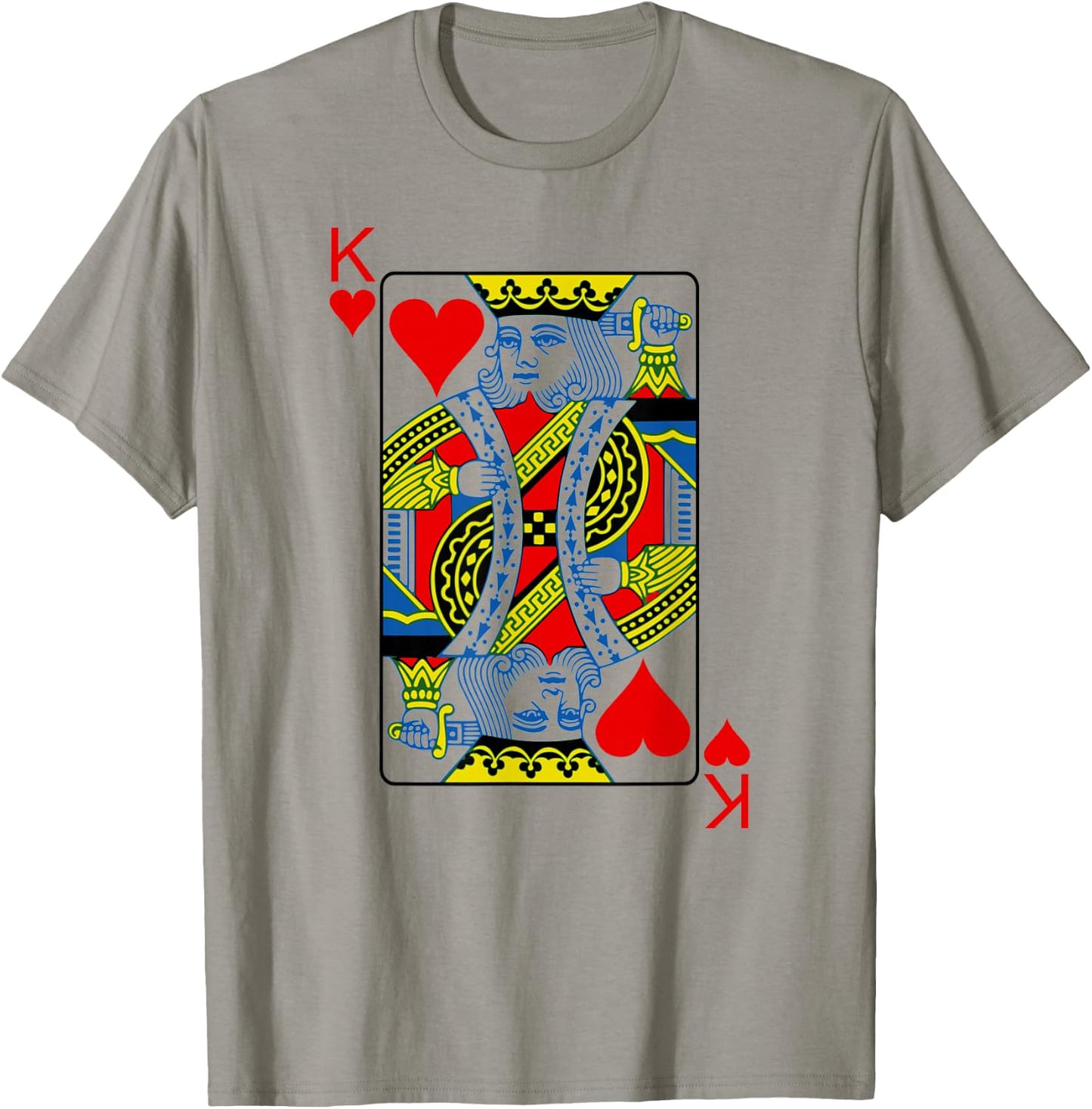 Playing Card King Of Hearts I Heart King T-Shirt - T-Shirt | Sand