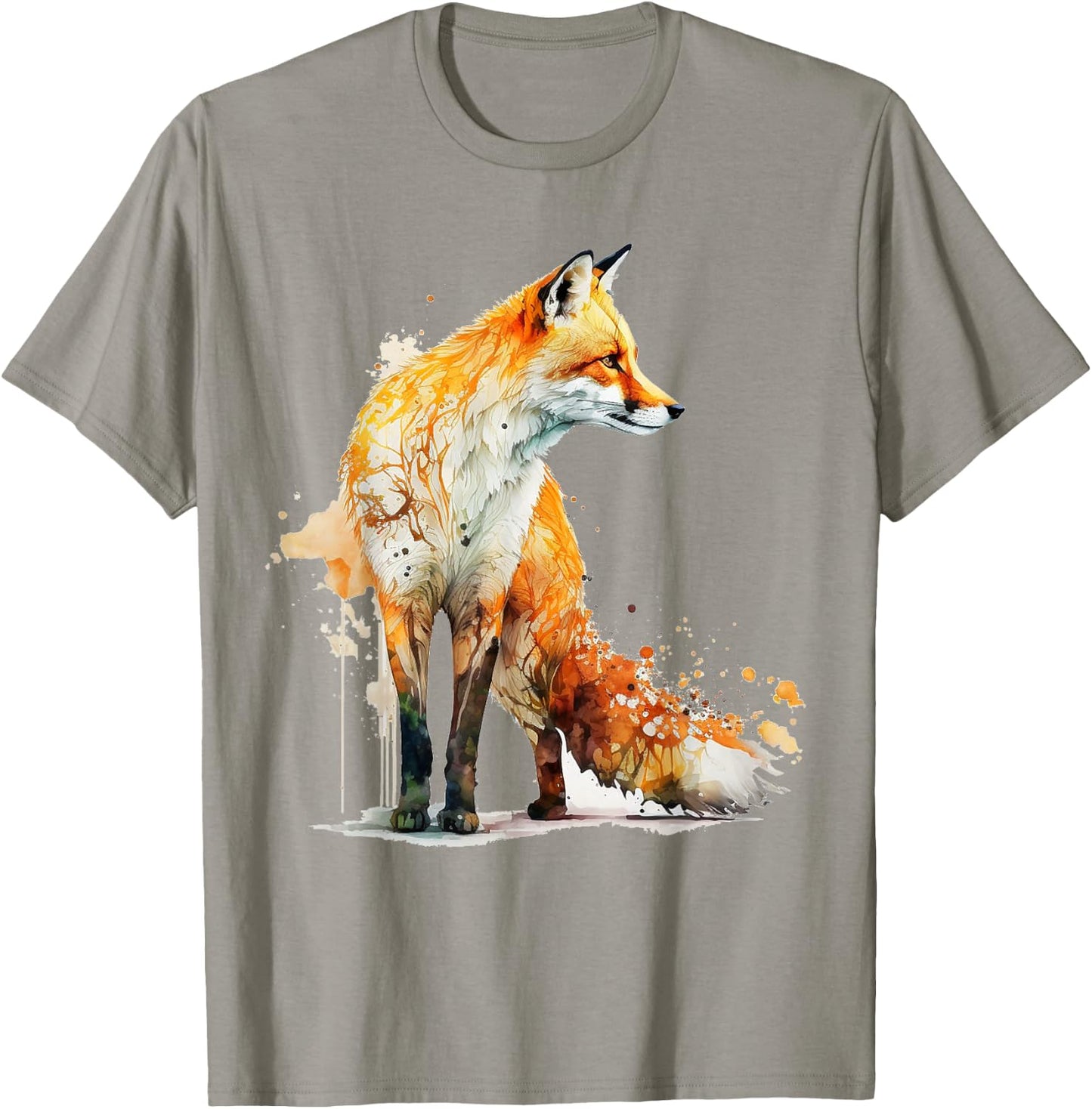 Fox Art Tierliebhaber Motiv Tierdruck Fuchs T-Shirt - T-Shirt | Sand