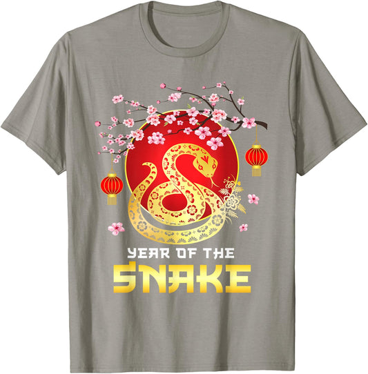 Amazing Year of The Snake 2025 Chinese New Year Zodiac Snake T-Shirt - T-Shirt | Sand