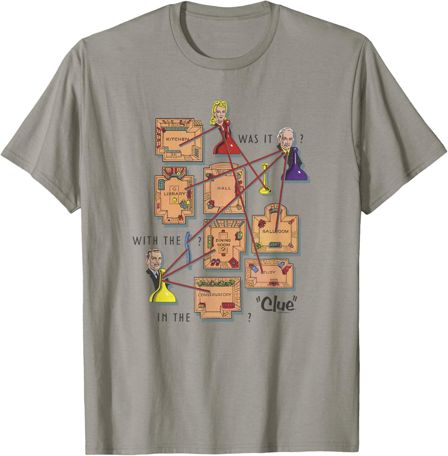 Clue Mystery Gameboard Poster T-Shirt - T-Shirt | Sand