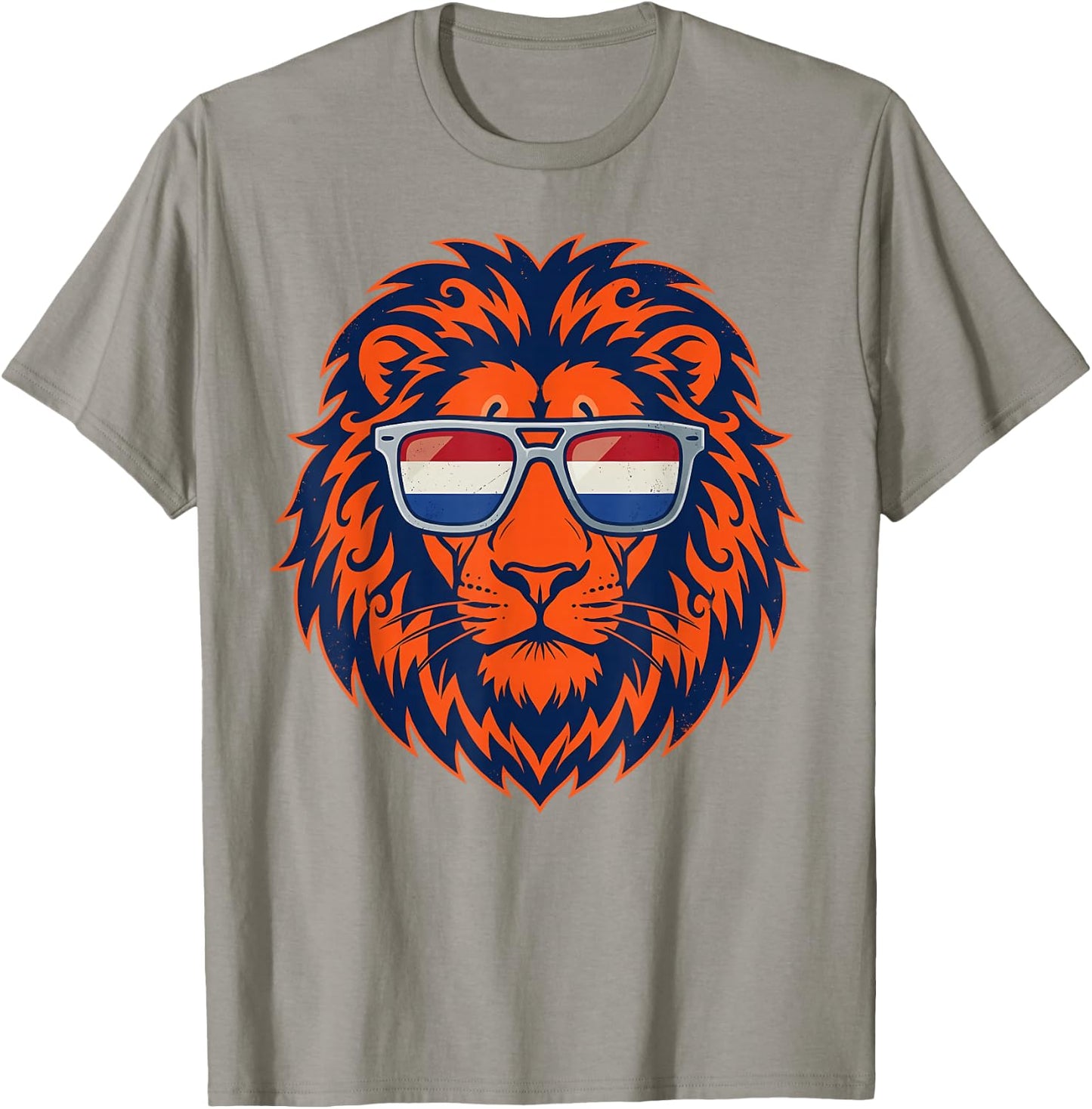 Nederland Lion in Dutch Flag Sunglasses, Orange Netherlands T-Shirt - T-Shirt | Sand