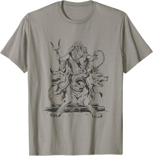 Cerberus - Creepy Hound Of Hades Dog Greek Mythology Lover Men Women Kids T-Shirt - T-Shirt | Sand