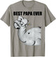 Best Papa Ever Elephant Papa Funny Gift Father Daddy T-Shirt - T-Shirt | Sand