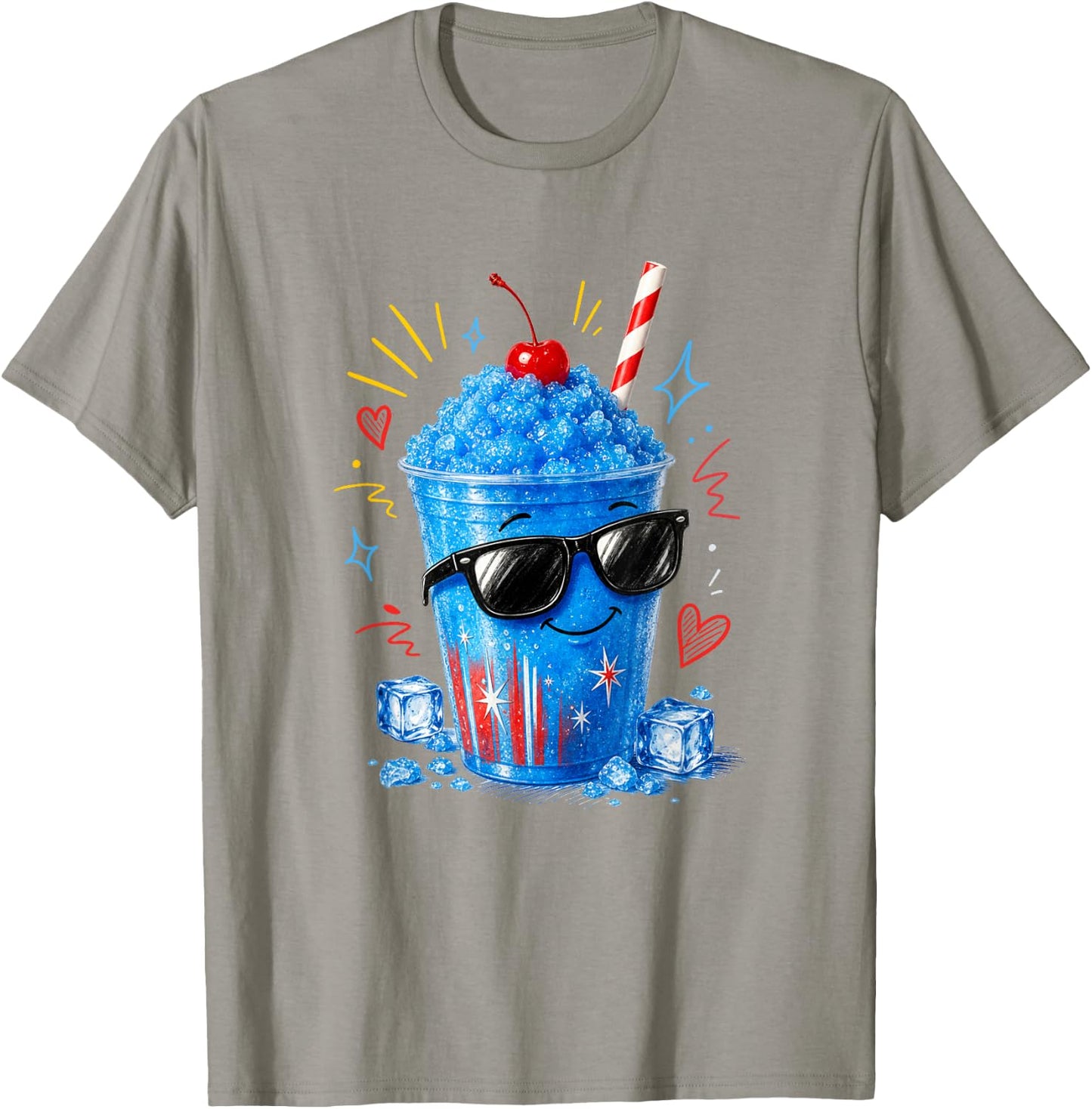 Slushies Cool Fun Summer Slushy Drink Slushie Lover T-Shirt - T-Shirt | Sand