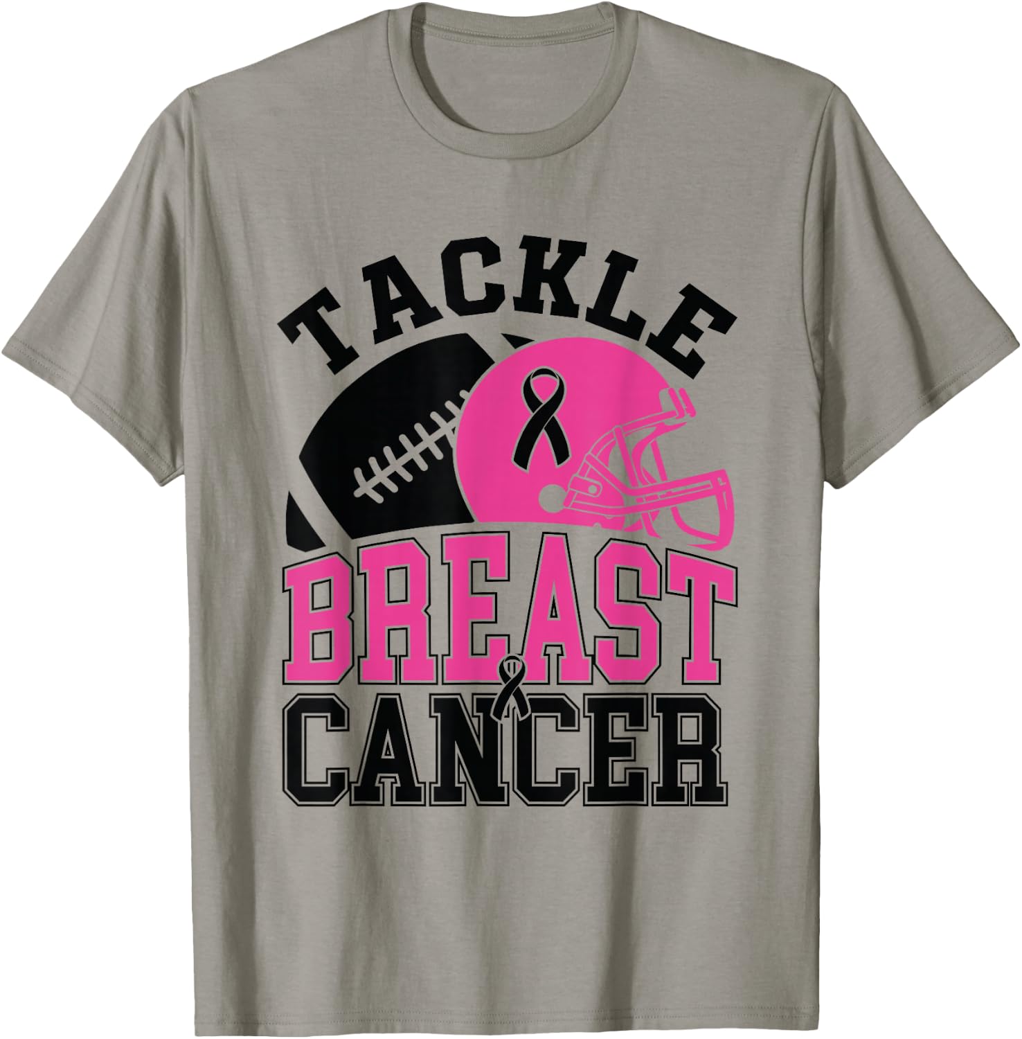 Tackle Breast Cancer Awareness American Football Women Kids T-Shirt - T-Shirt | Sand
