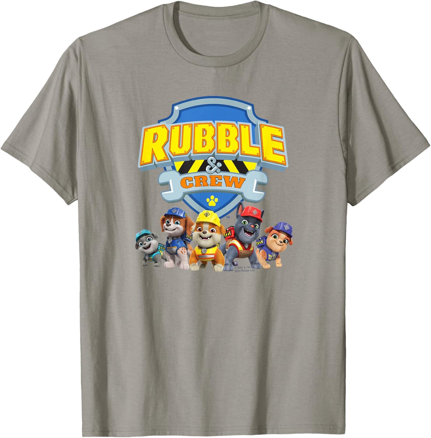 Rubble & Crew Logo and Characters , blue T-Shirt - T-Shirt | Sand