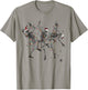 Dancing Skeleton Christmas Merry and Bright Dead Inside Xmas T-Shirt - T-Shirt | Sand