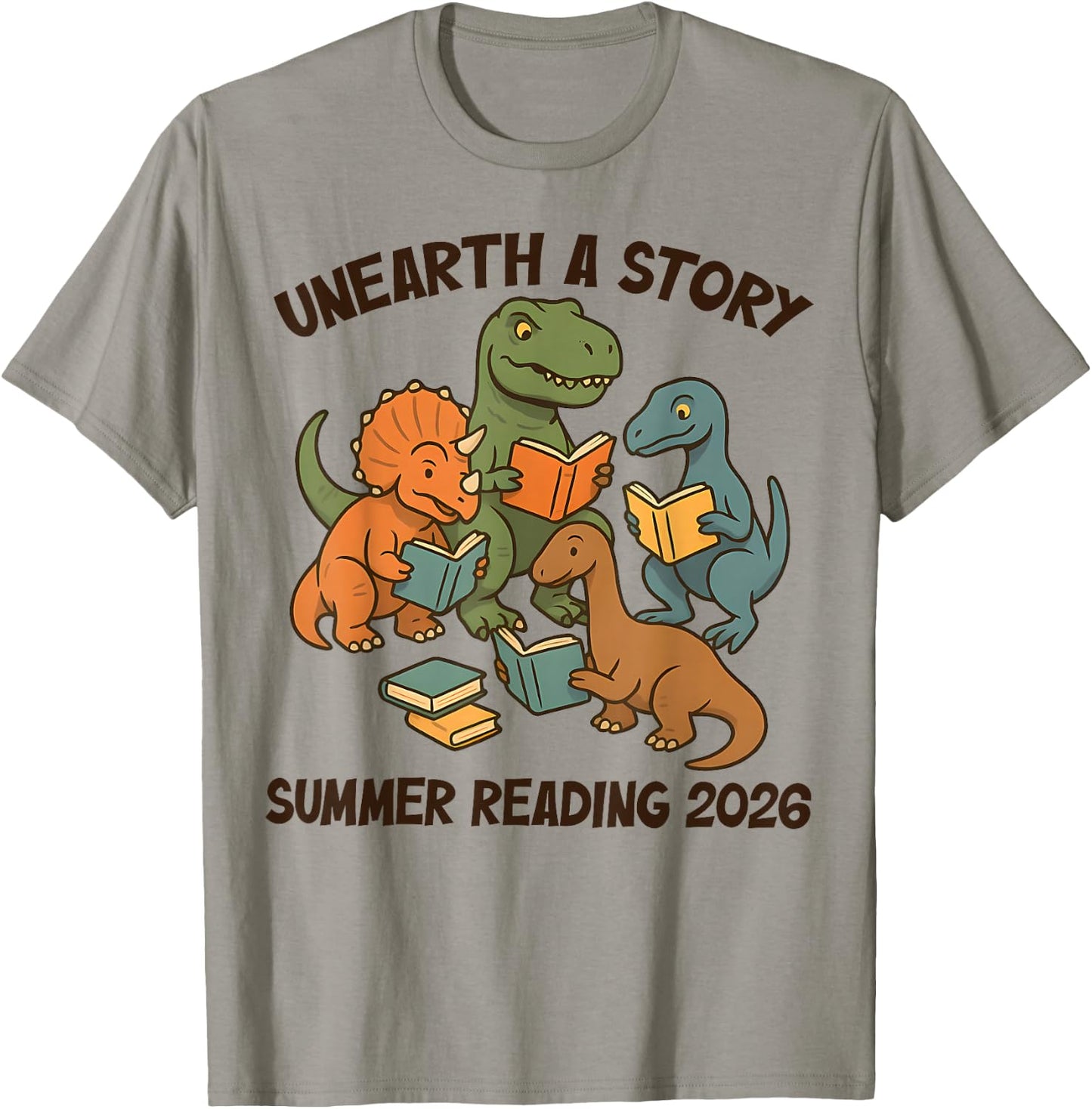 Unearth a Story Summer Reading 2026 Men Women Kids T-Shirt - T-Shirt | Sand