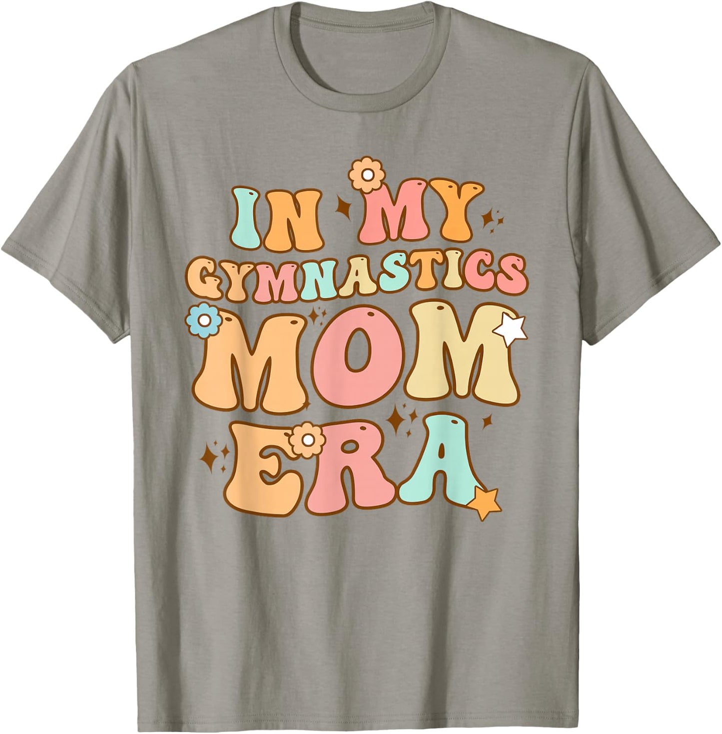 In My Gymnastics Mom Era Groovy Funny Mom Mother's Day T-Shirt - T-Shirt | Sand