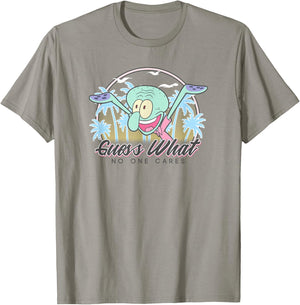Spongebob Squarepants Squidward Guess What No One Cares! T-Shirt - T-Shirt | Sand