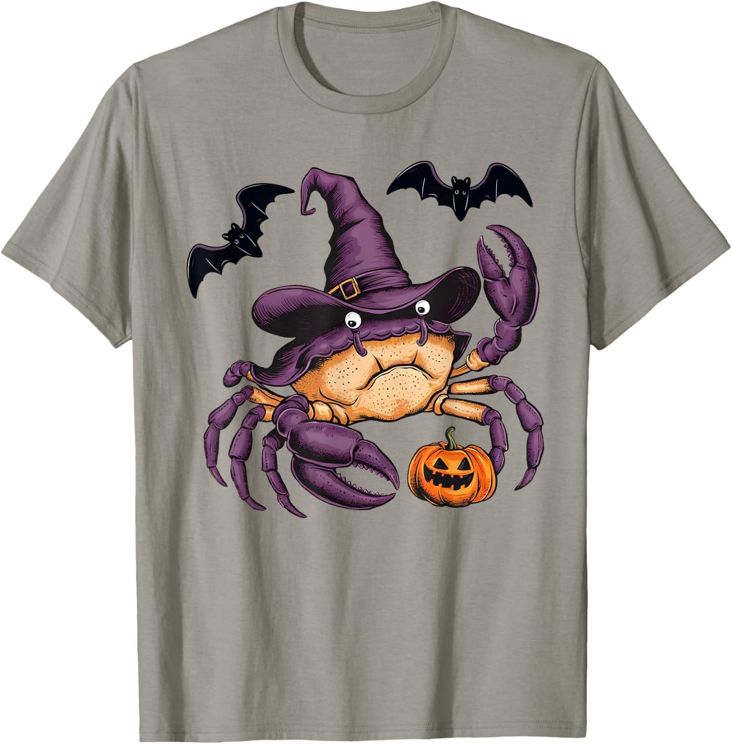 Funny Crab Halloween Costume Scary Pumpkin Bat Witch T-Shirt - T-Shirt | Sand