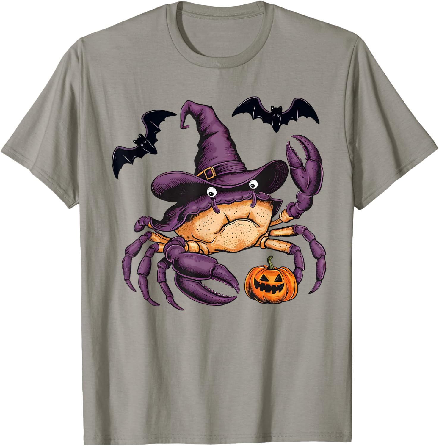 Funny Crab Halloween Costume Scary Pumpkin Bat Witch T-Shirt - T-Shirt | Sand